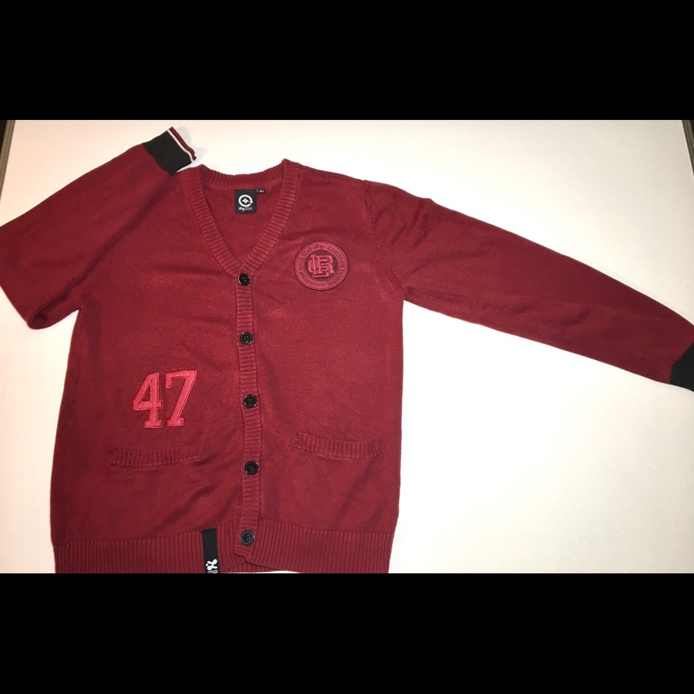 Lifted Research Group Men’s Cardigan Sweater SZ M